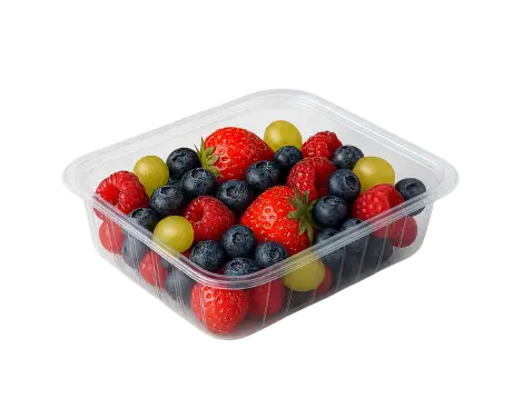 Barquette alimentaire en solutions d’emballage thermoformé CEDAP – protection et conservation des fruits frais.